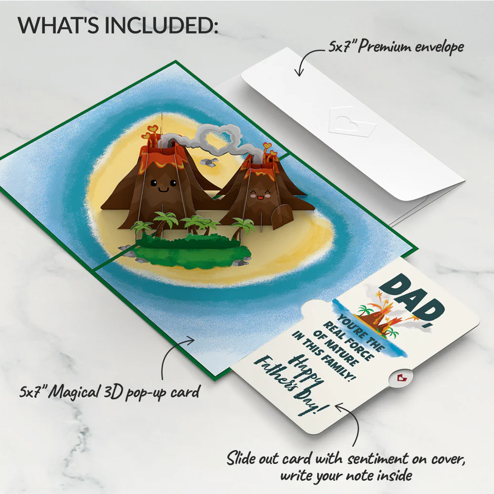 I Lava You Father's Day Pop-Up Card and Sentiment Set for Dad - Image 2