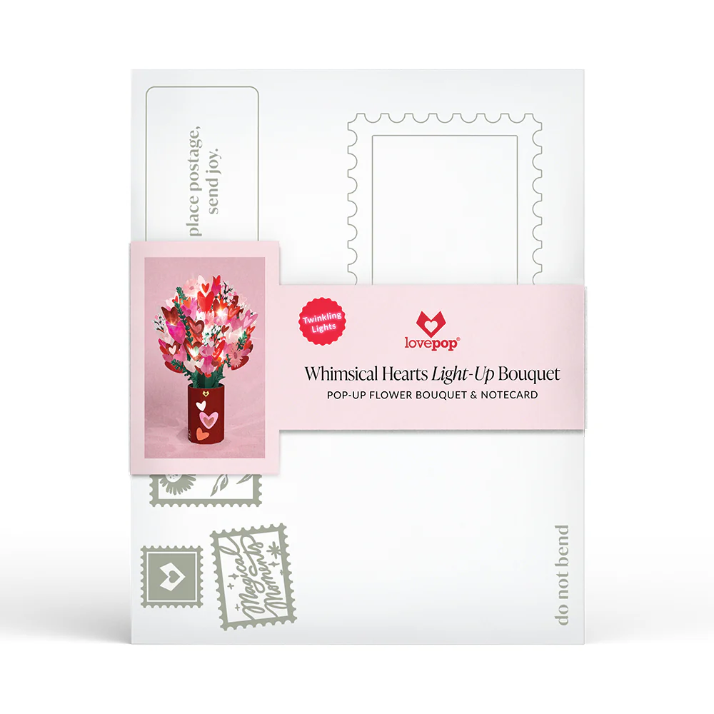 I Lava You Light-Up Pop-Up Card & Bouquet Bundle - Image 6