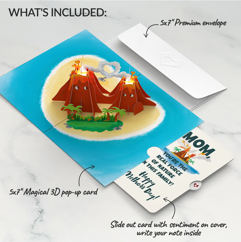 I Lava You Mother's Day Light-Up Pop-Up Card and Sentiment Set for Mom - Image 2
