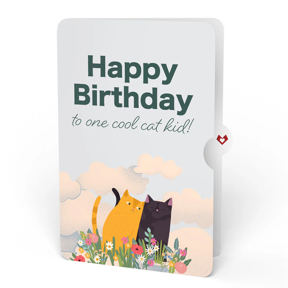 I Love Mew Cats Birthday Pop-Up Card and Sentiment Set for Kid - Image 4