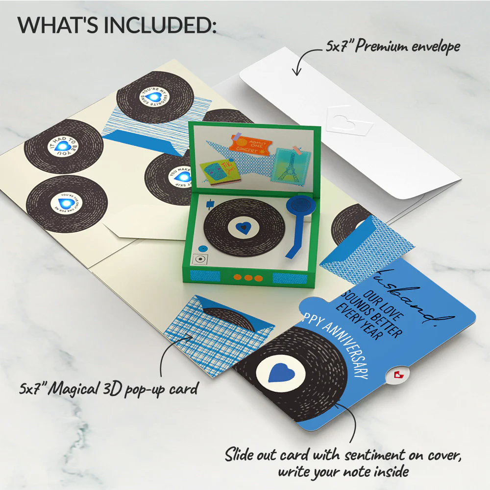 It Had to Be You Anniversary Music and Light Pop-Up Card and Sentiment Set for Husband - Image 2