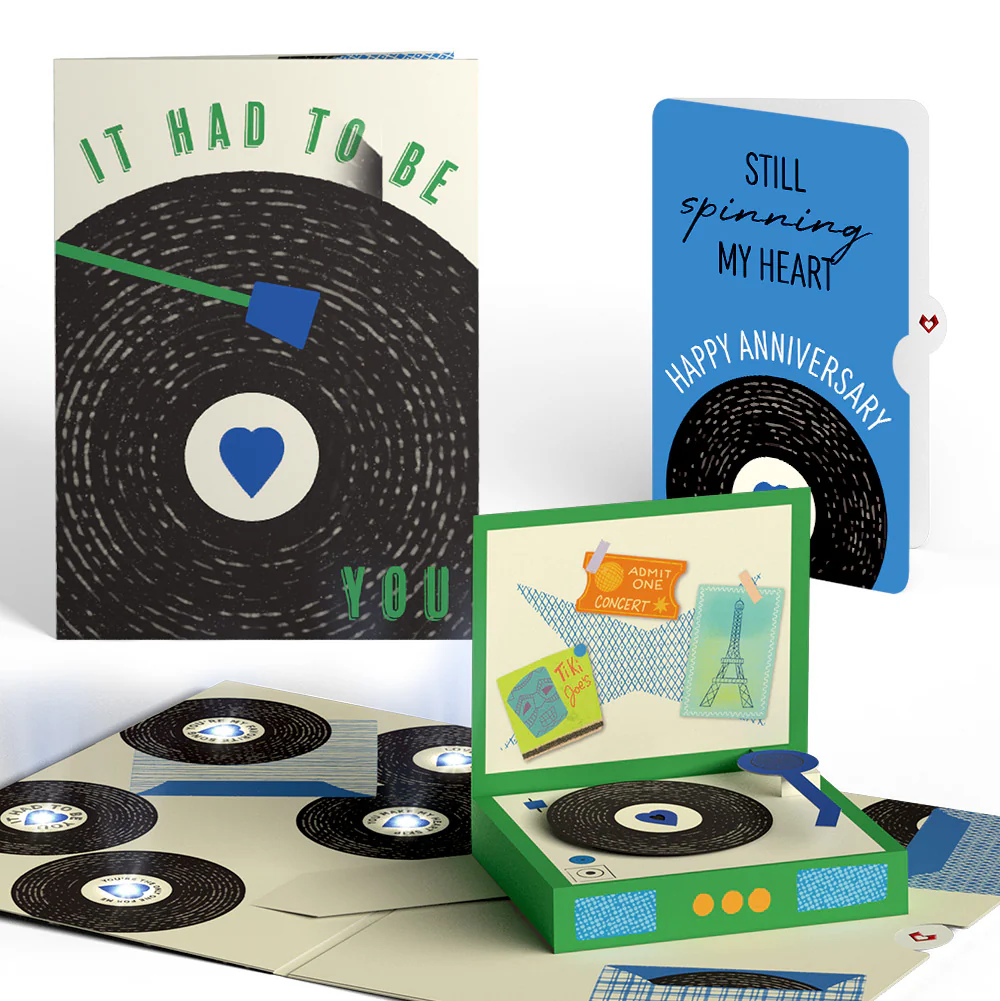 It Had to Be You Anniversary Music and Light Pop-Up Card and Sentiment Set for Partner