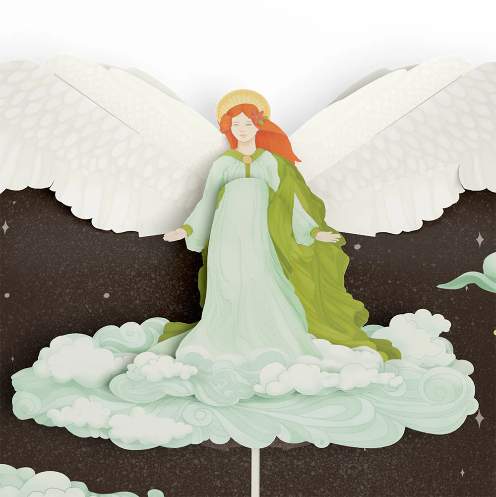 Joy to the World Christmas Angel Pop-Up Card and Sentiment Set for Dad - Image 3