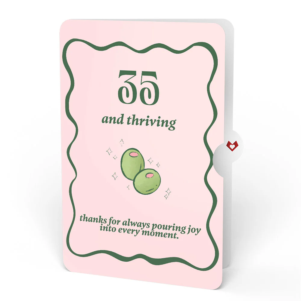 Just a Tini Bit Older 35th Birthday Pop-Up Card and Sentiment Set - Image 4