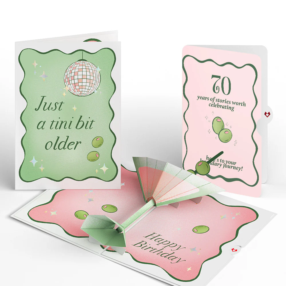 Just a Tini Bit Older 70th Birthday Pop-Up Card and Sentiment Set