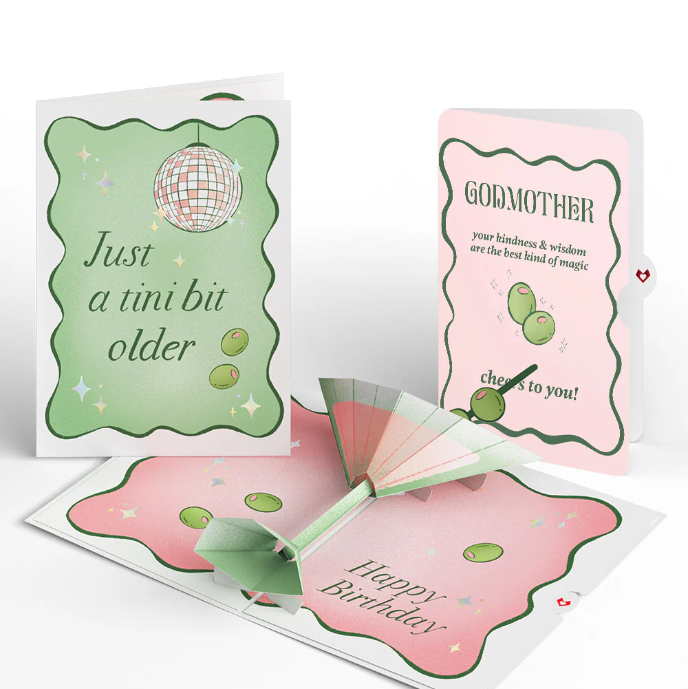 Just a Tini Bit Older Birthday Pop-Up Card and Sentiment Set for Godmother