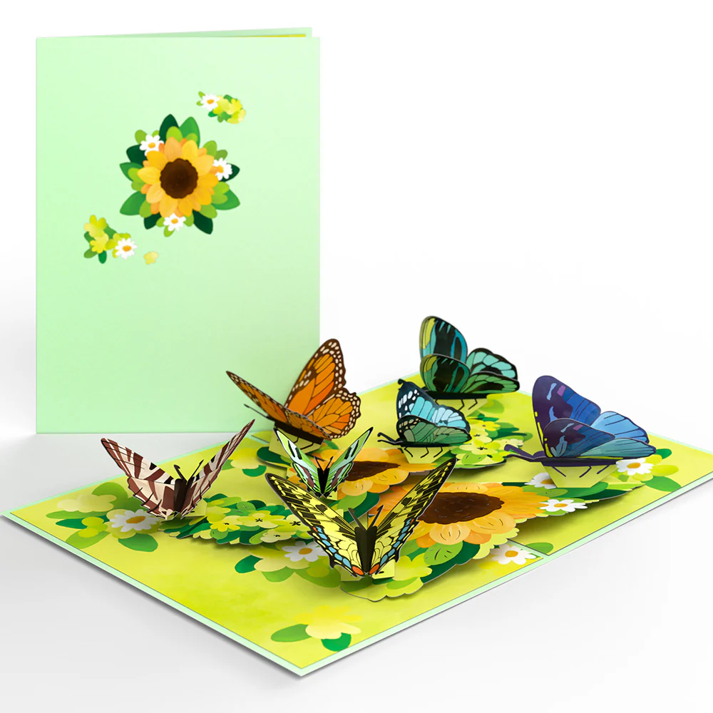 Just Because Butterfly Pop-Up Card & Suncatcher Bouquet Bundle - Image 2