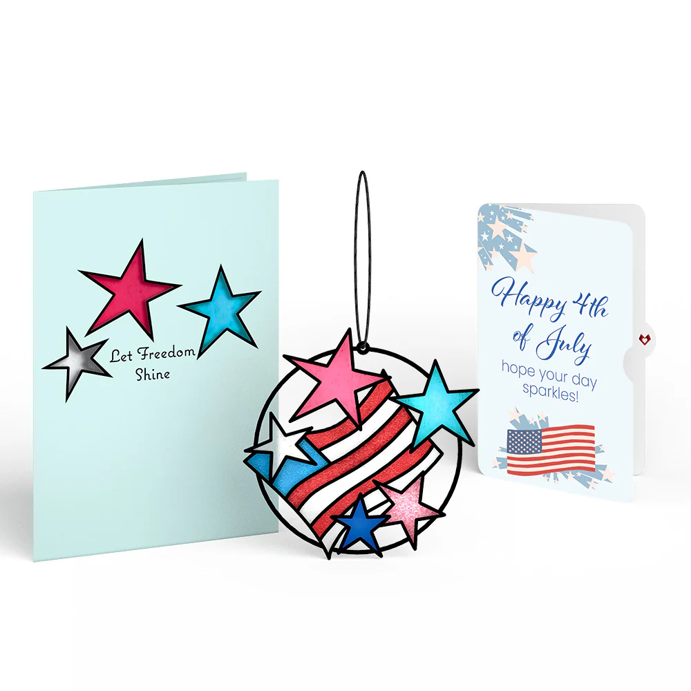 Let Freedom Shine 4th of July Suncatcher Card and Sentiment Set