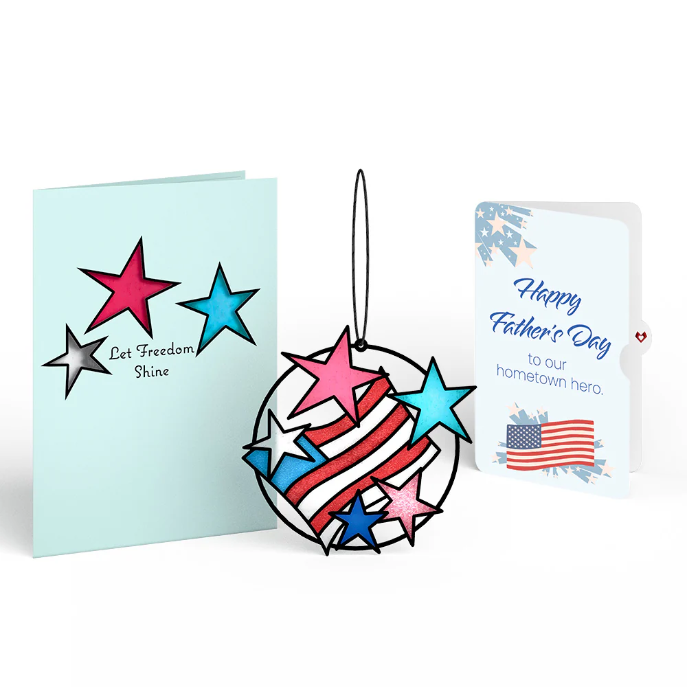 Let Freedom Shine Father's Day Suncatcher Card and Sentiment Set