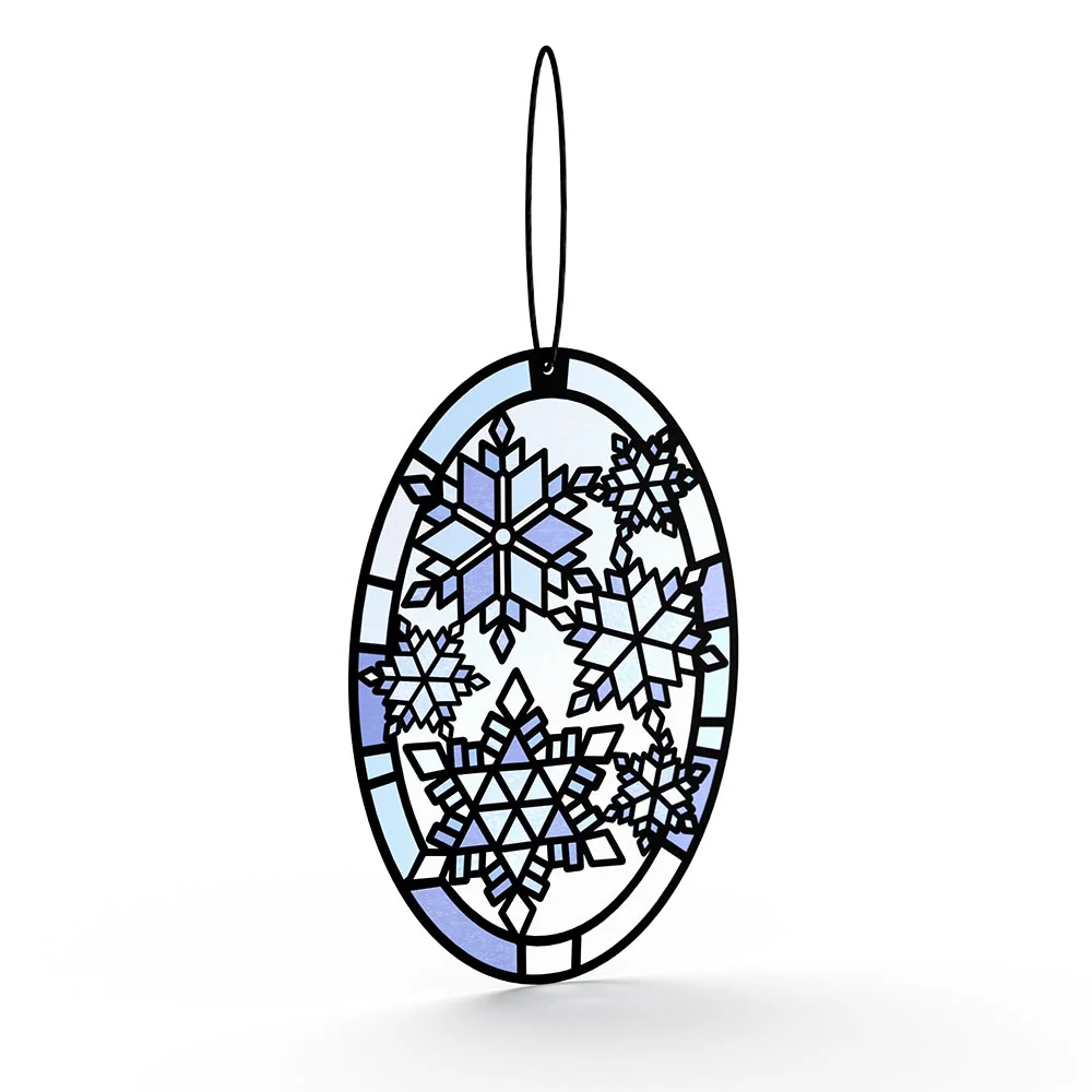 Let It Snow Snowflakes Suncatcher Card - Image 3