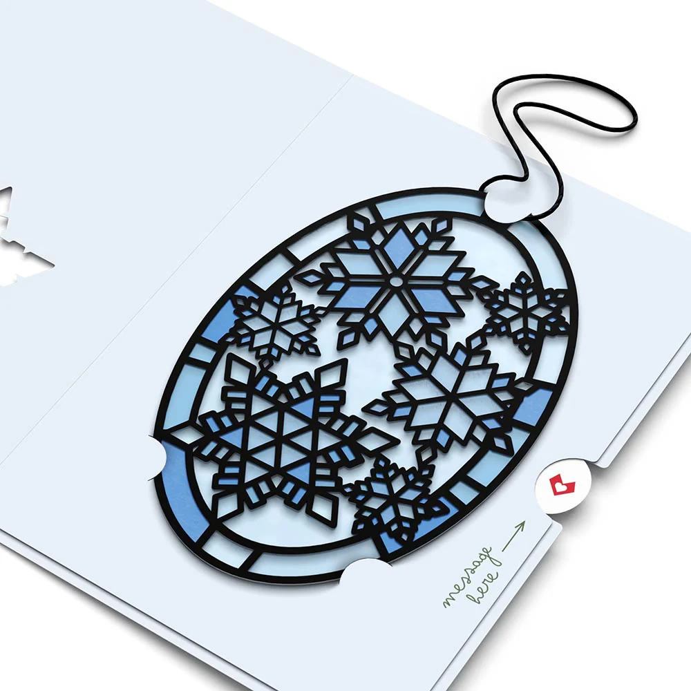 Let It Snow Snowflakes Suncatcher Card - Image 4