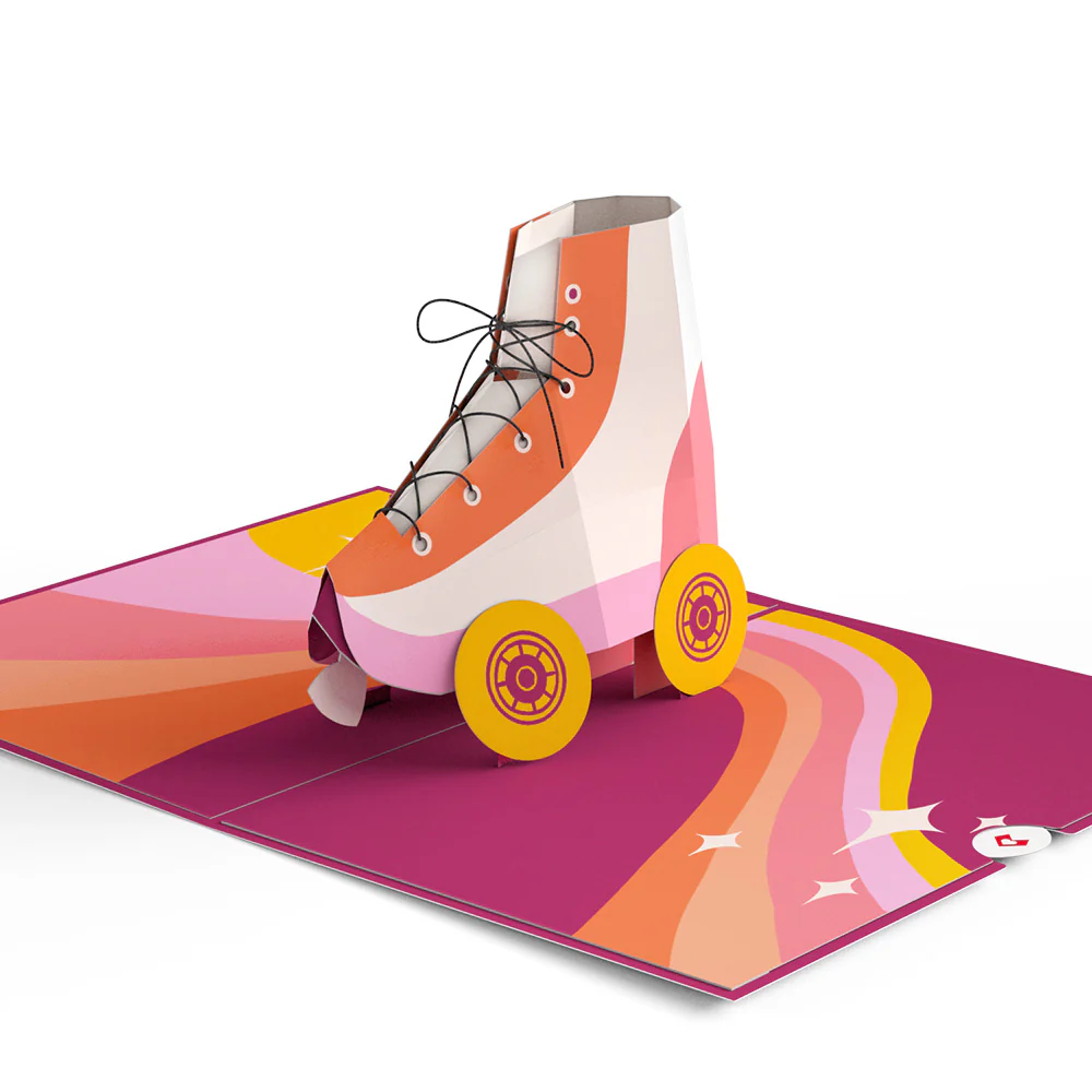 Let the Good Times Roll Roller Skate Pop-Up Card - Image 3