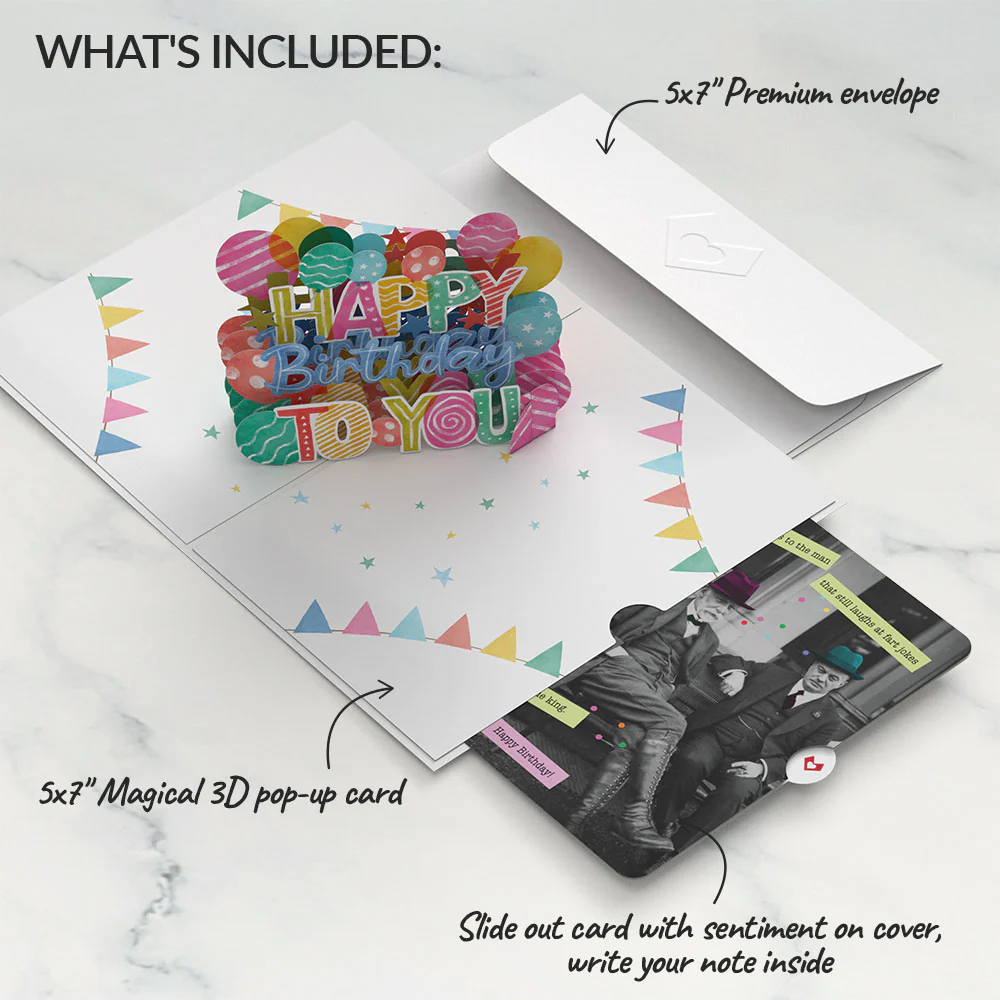 Let's Celebrate Birthday Pop-Up Card and Sentiment Set for Any Man - Image 2