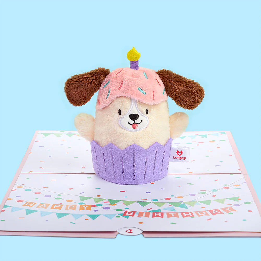 'Let's Pawty' Birthday Dog Plushpop Card - Image 4