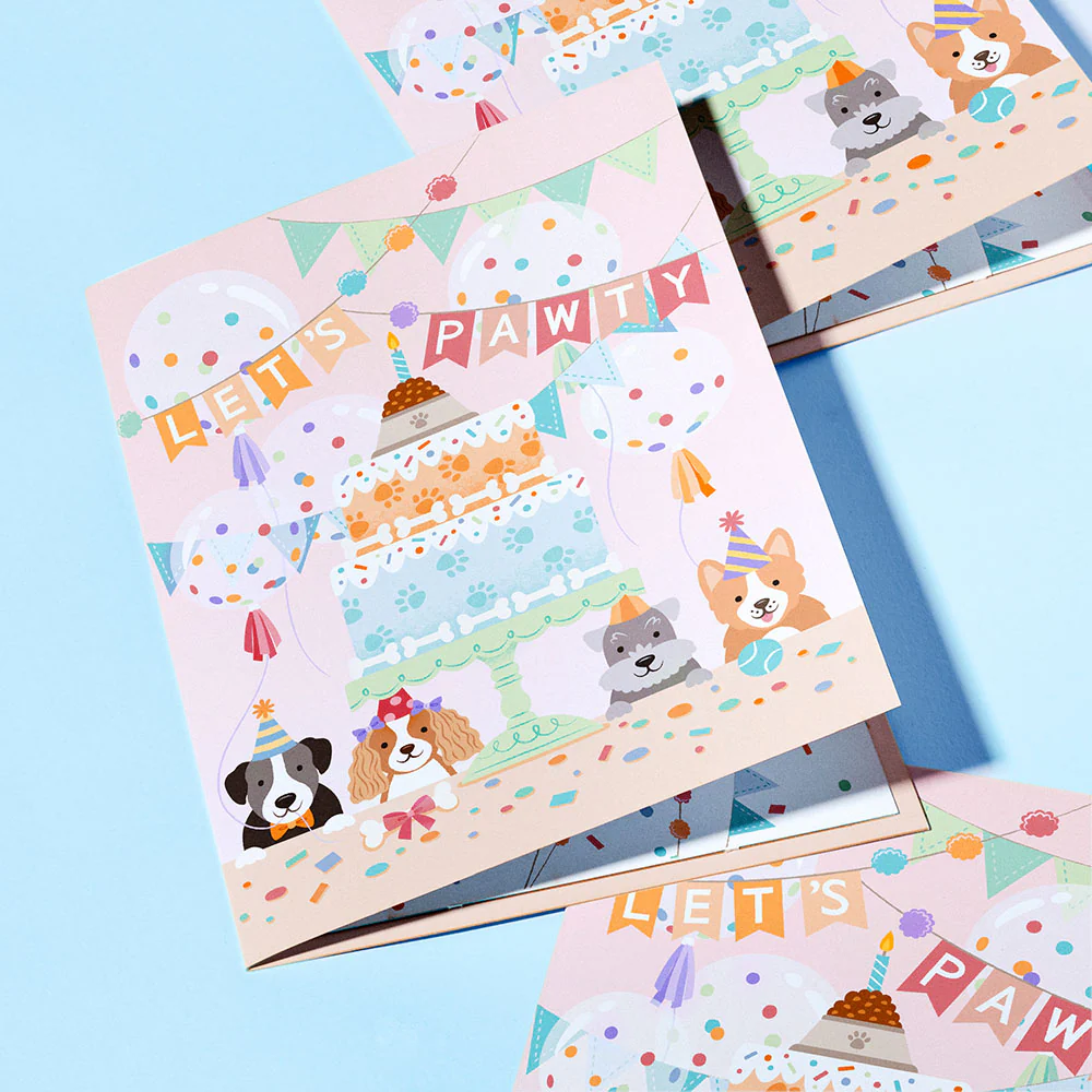 'Let's Pawty' Birthday Dog Plushpop Card - Image 5