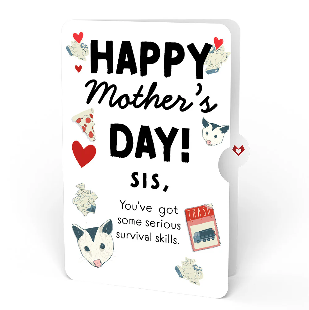 Life Without You Is Trash Possums Mother’s Day Pop-Up Card and Sentiment Set for Sister - Image 4