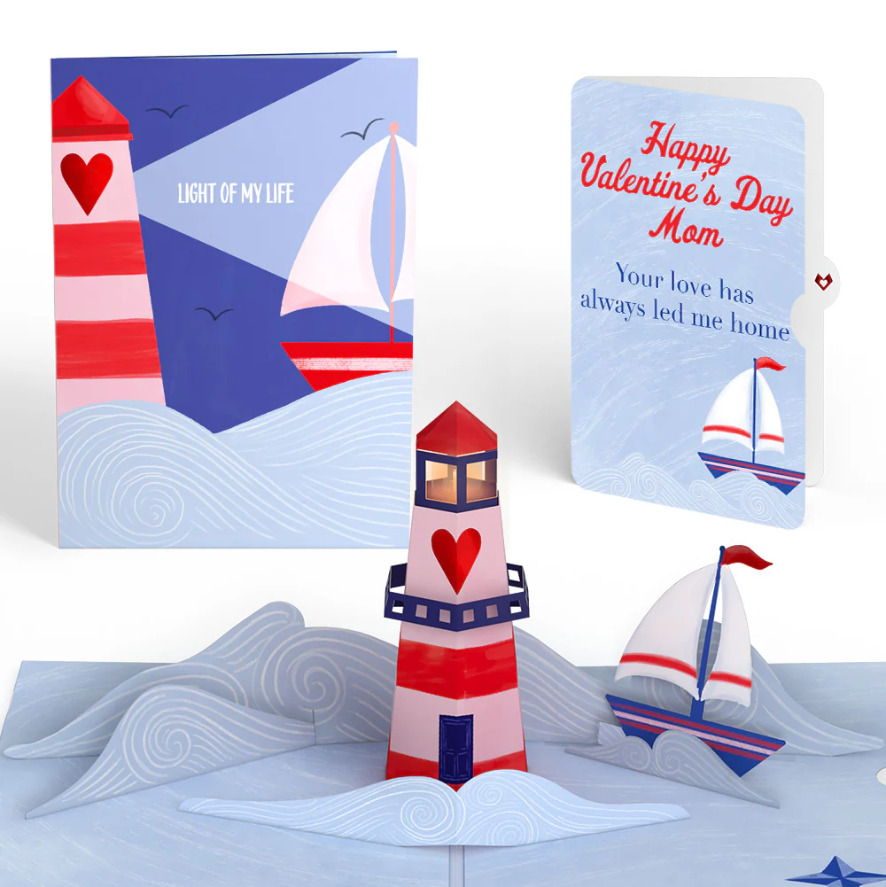 Light of My Life Valentine Light-Up Pop-Up Card and Sentiment Set for Mom
