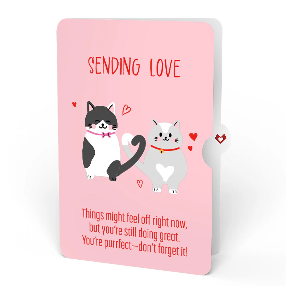 Love Cats Encouragement Pop-Up Card and Sentiment Set - Image 4