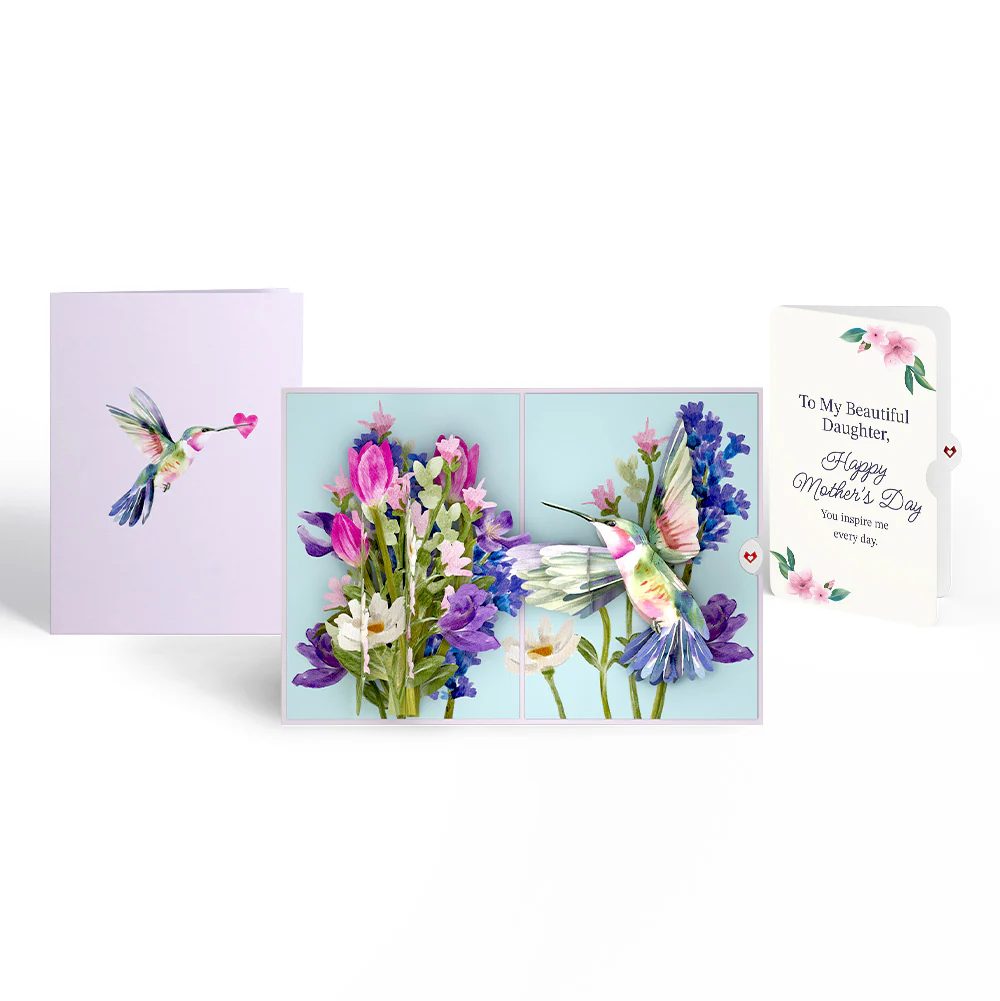 Love in Bloom Hummingbird Mother's Day Pop-Up Card and Sentiment Set for Daughter