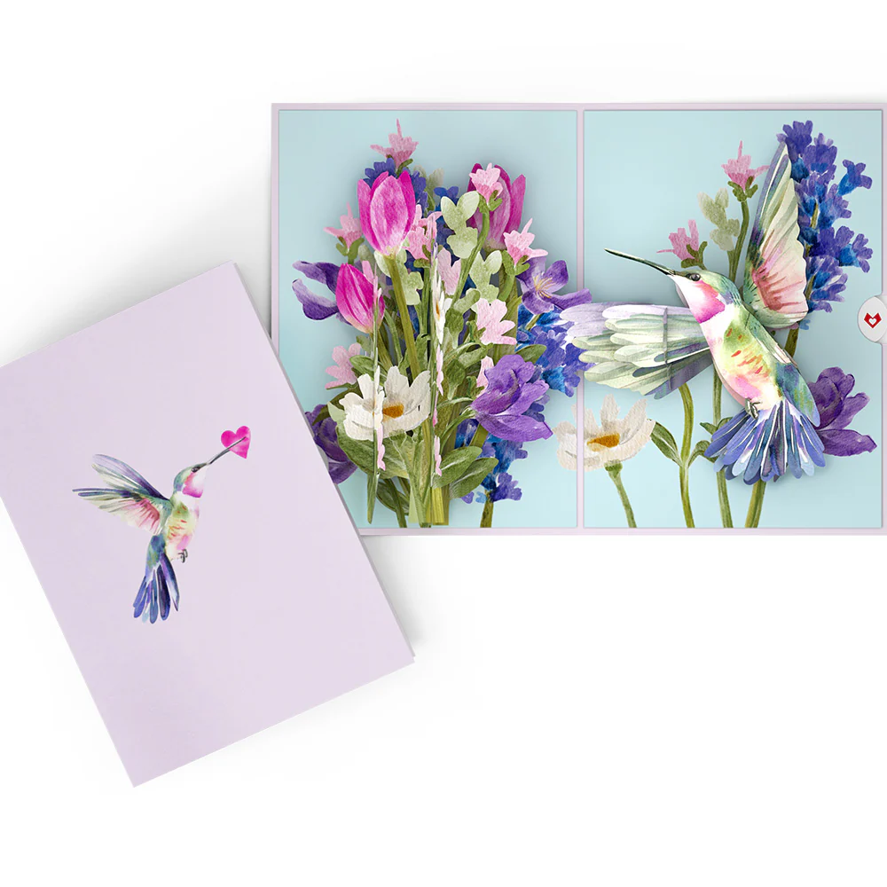 Love in Bloom Hummingbird Pop-Up Card