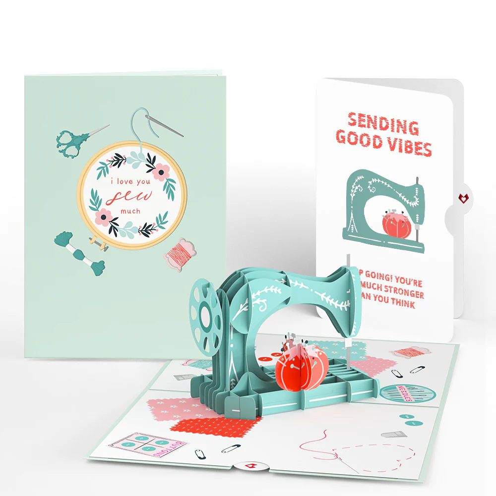 Love You Sew Much Encouragement Pop-Up Card and Sentiment Set