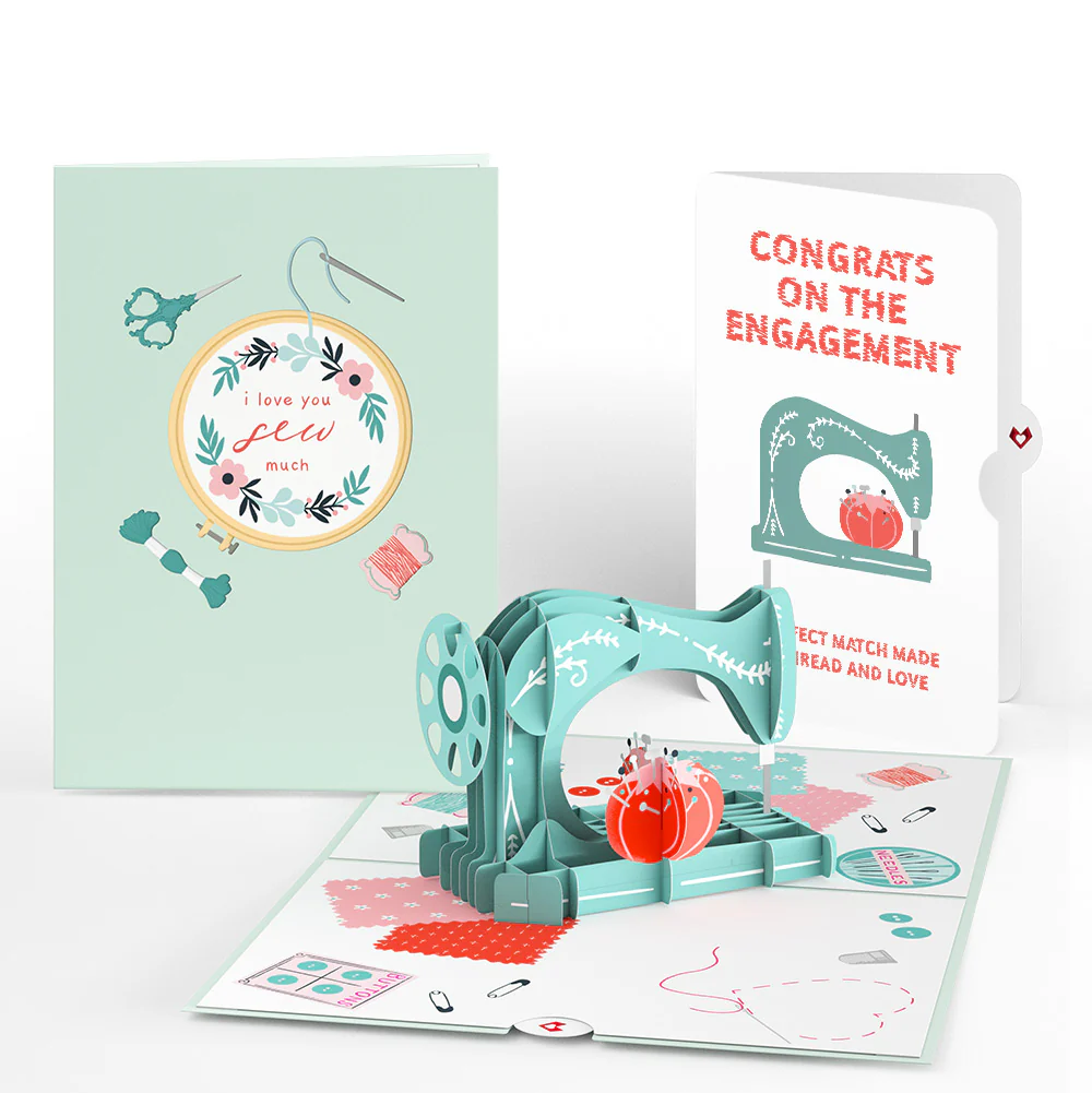 Love You Sew Much Engagement Pop-Up Card and Sentiment Set