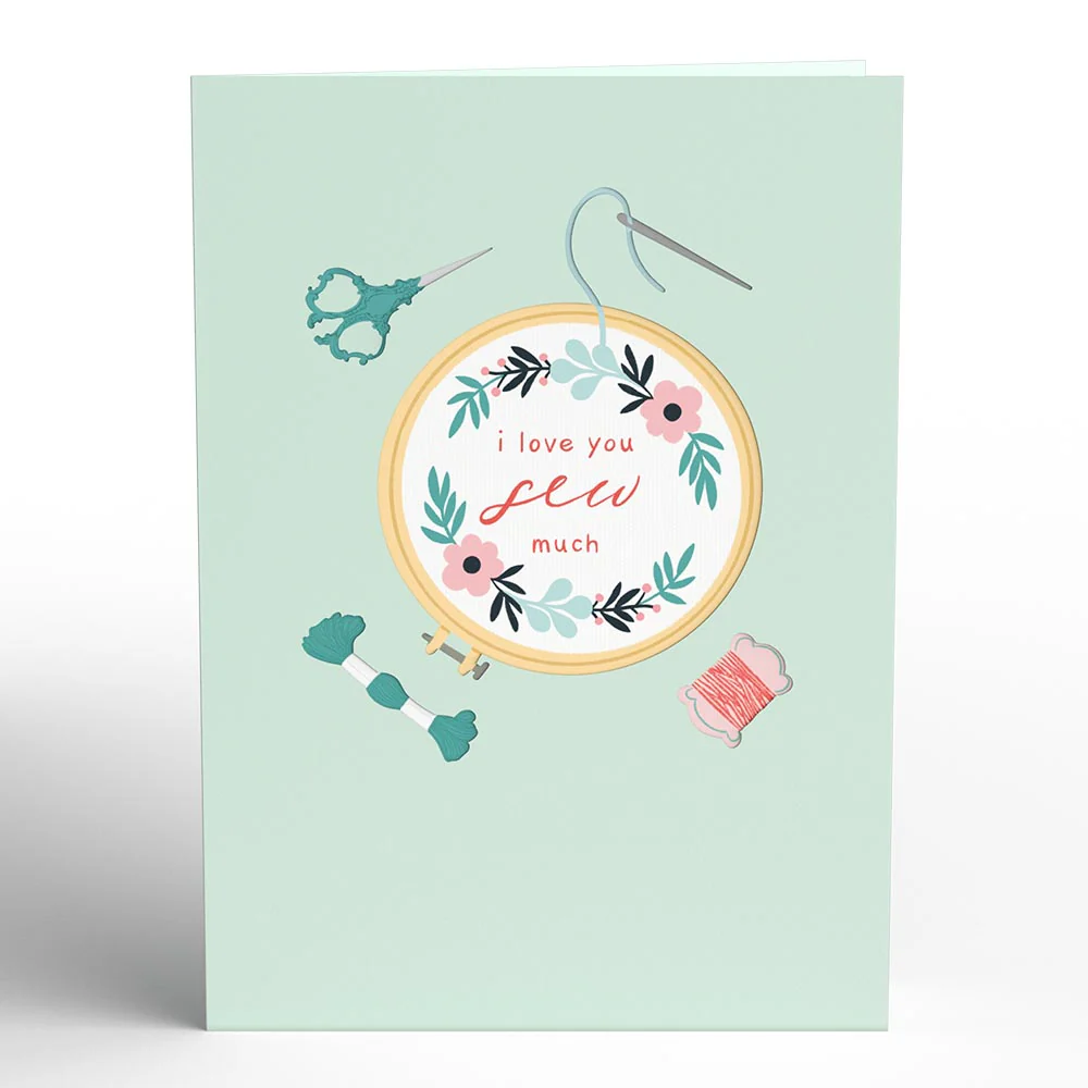 Love You Sew Much Pop-Up Card - Image 4