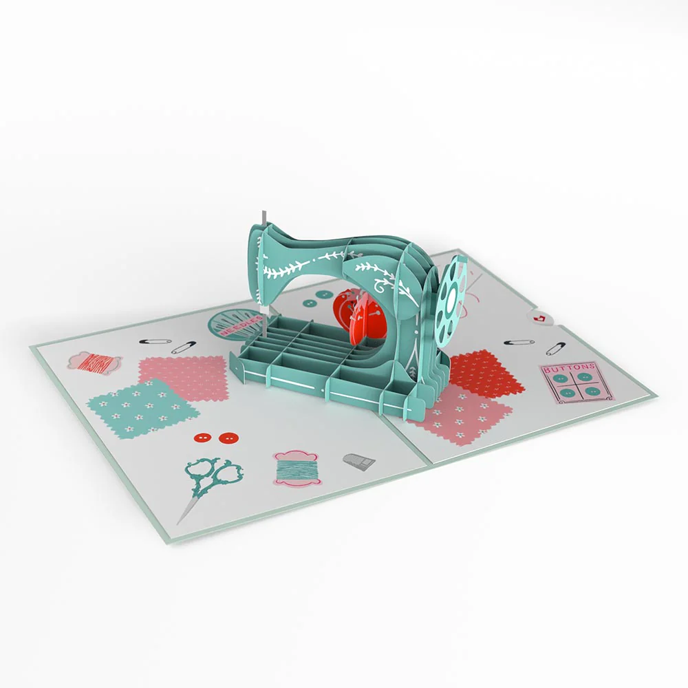 Love You Sew Much Pop-Up Card - Image 5