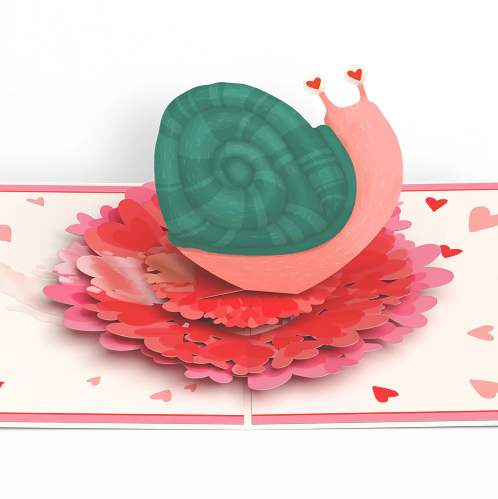 Love You Slow Much Snail Valentine Pop-Up Card and Sentiment Set - Image 3