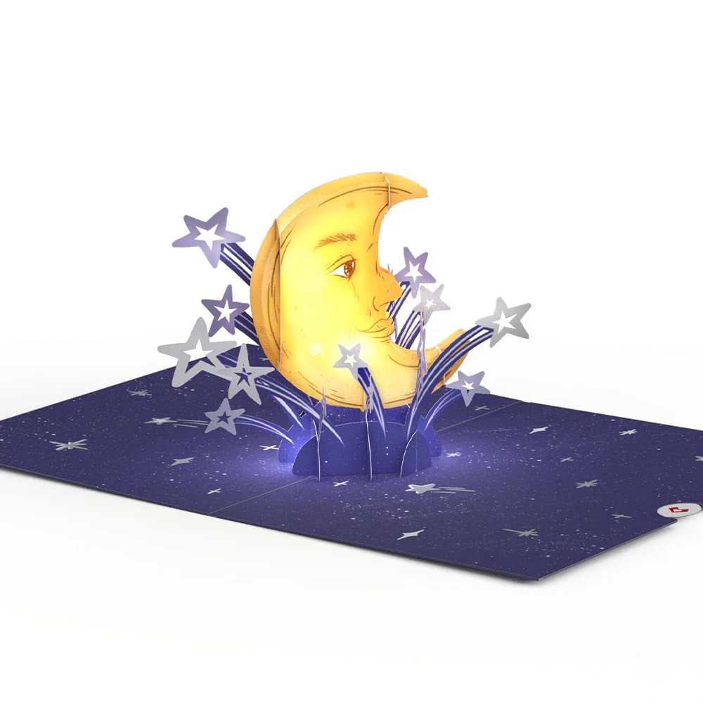 Love You to the Moon and Back Mother's Day Light-Up Pop-Up Card and Sentiment Set for Grandma - Image 3