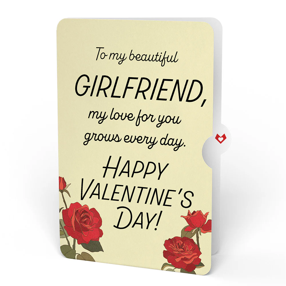 Red Sakura Tree Valentine Pop-Up Card and Sentiment Set for Girlfriend - Image 4