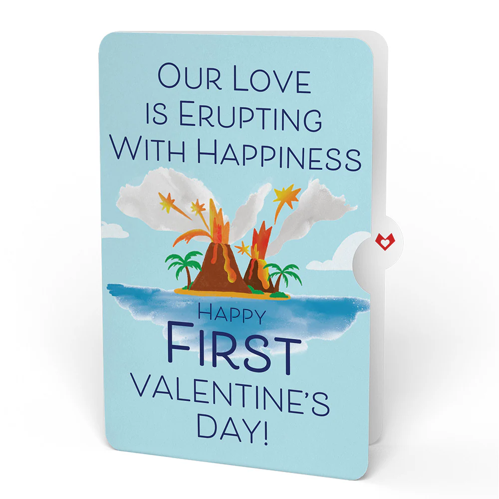 I Lava You Our Love Is Erupting With Happiness Valentine Pop-Up Card and Sentiment Set - Image 4