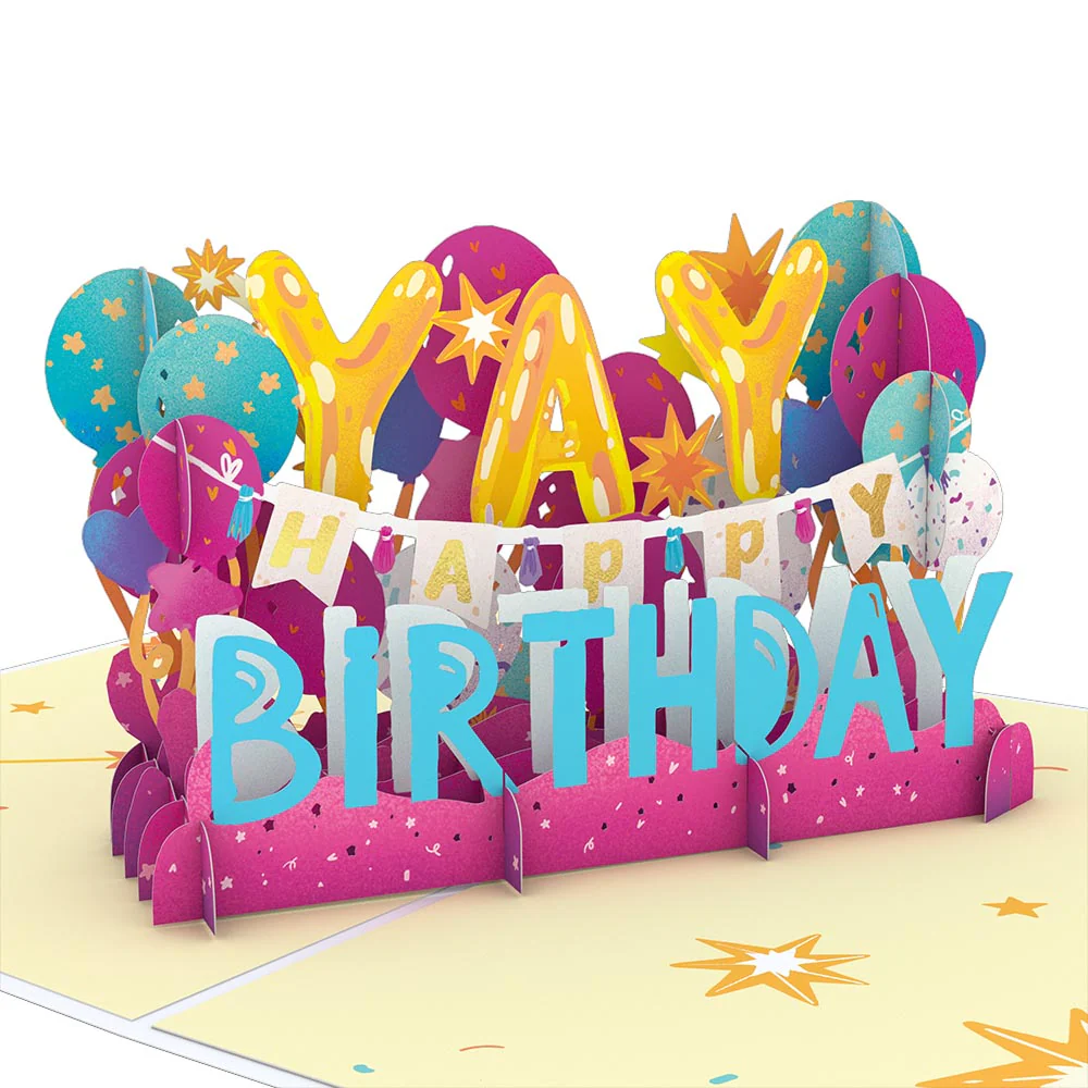 40th Birthday Celebration Pop-Up Card and Sentiment Set - Image 3