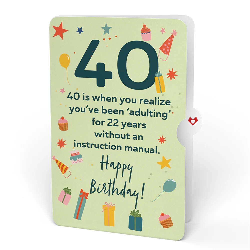 40th Birthday Celebration Pop-Up Card and Sentiment Set - Image 4