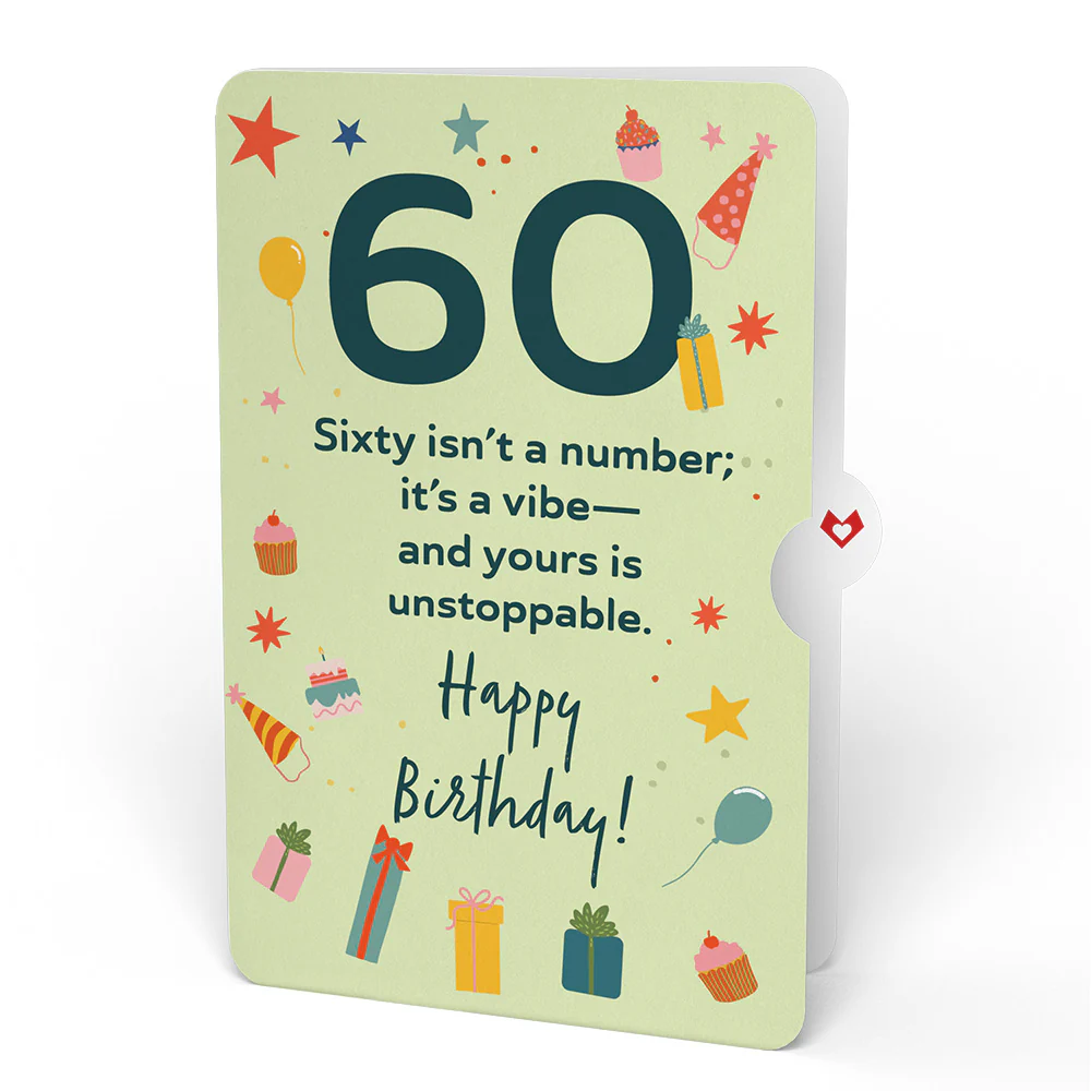 60th Birthday Celebration Pop-Up Card and Sentiment Set - Image 4