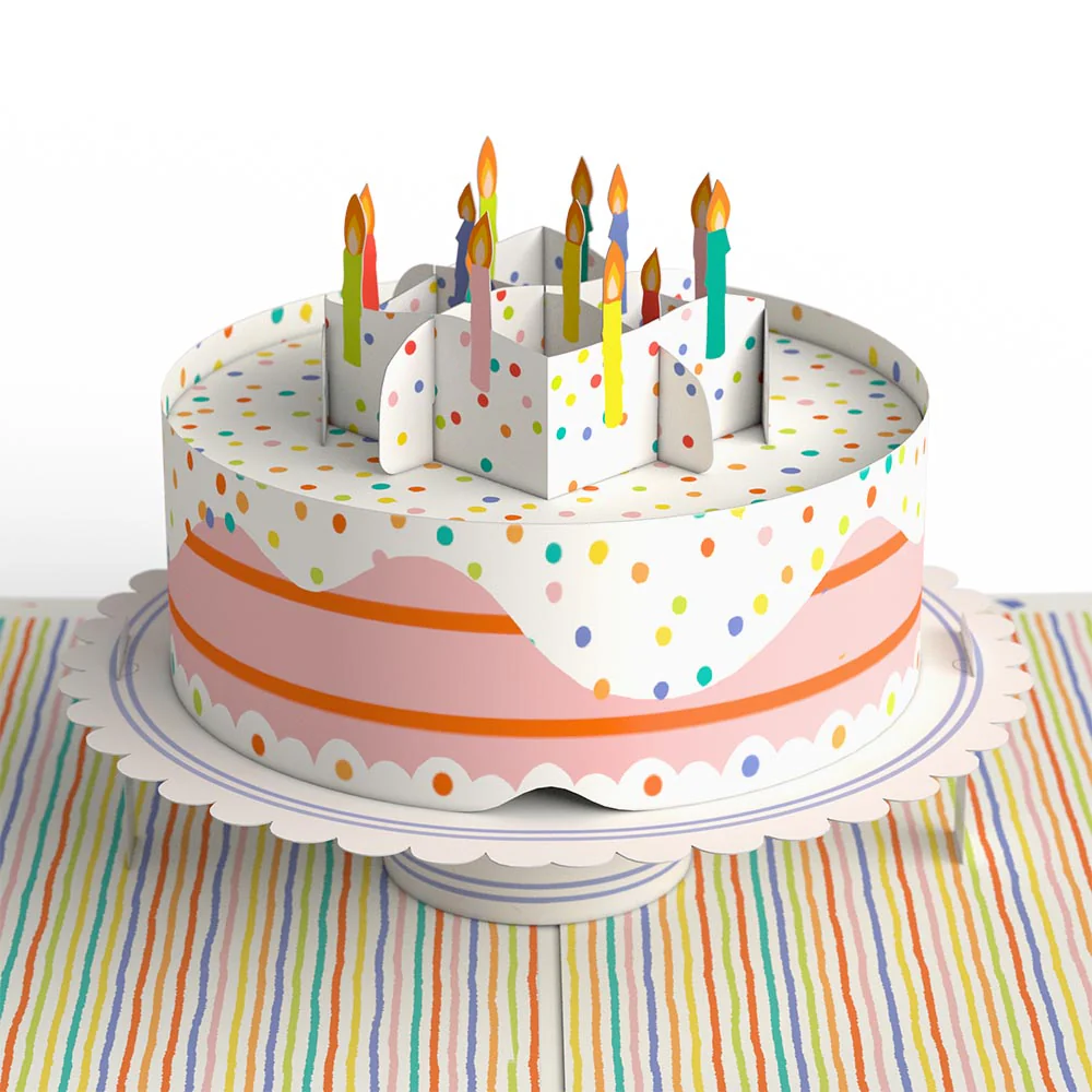 Happy 60th Birthday to You! Confetti Cake Pop-Up Card and Sentiment Set - Image 3