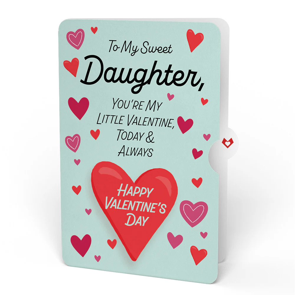 Pizza Love Valentine Pop-Up Card and Sentiment Set for Daughter - Image 4