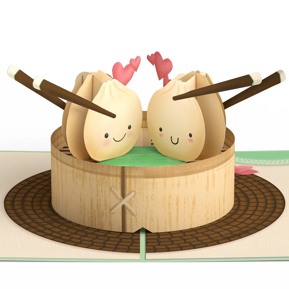You're All That and Dim Sum Valentine Pop-Up Card and Sentiment Set for Granddaughter - Image 3