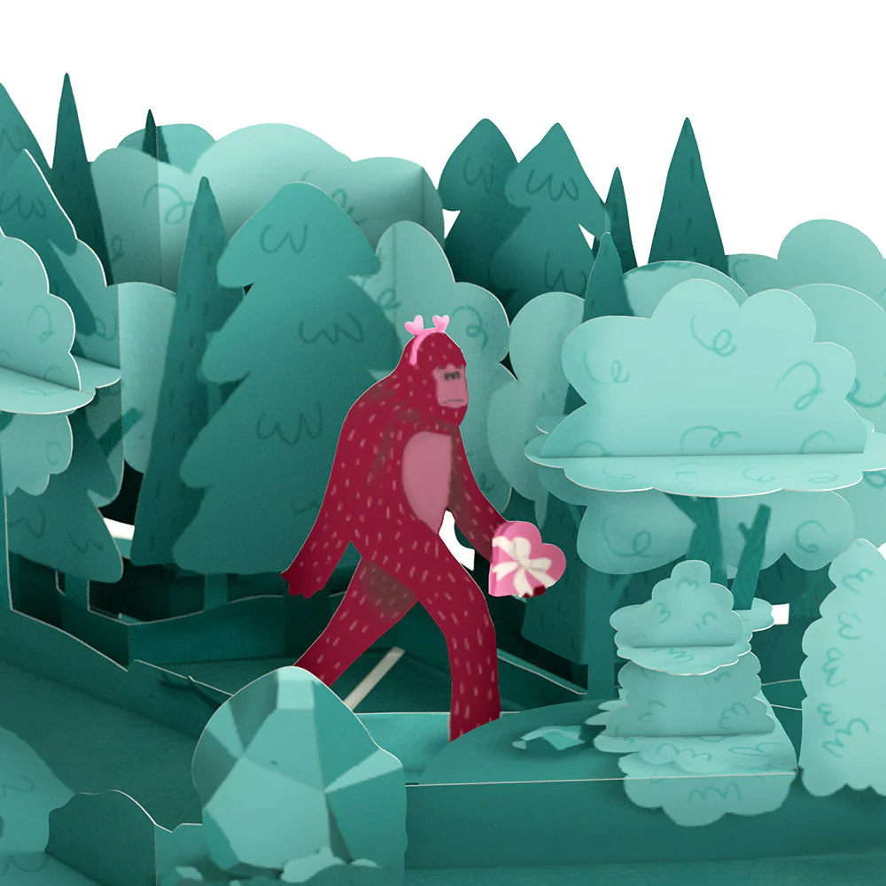 Searching for a Valentine Like You Bigfoot Valentine Pop-Up Card and Sentiment Set for Boyfriend - Image 3