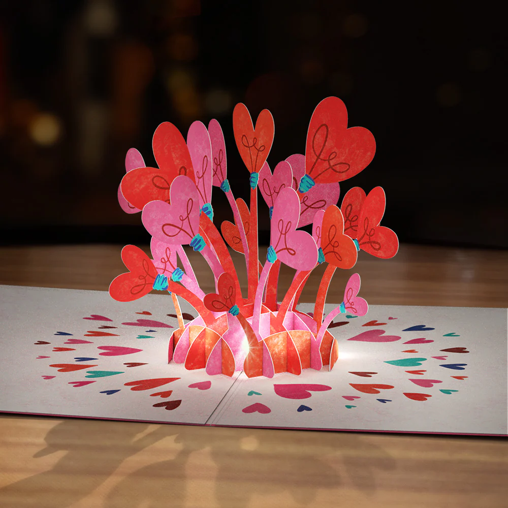 You Light Up My Life Valentine Light-Up Pop-Up Card and Sentiment Set for Husband - Image 3