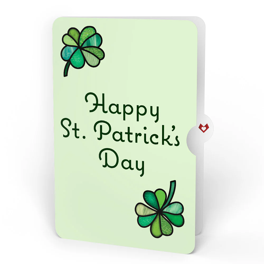 Lucky Shamrock St. Patrick’s Day Suncatcher Card and Lucky Clover Sentiment Set - Image 4