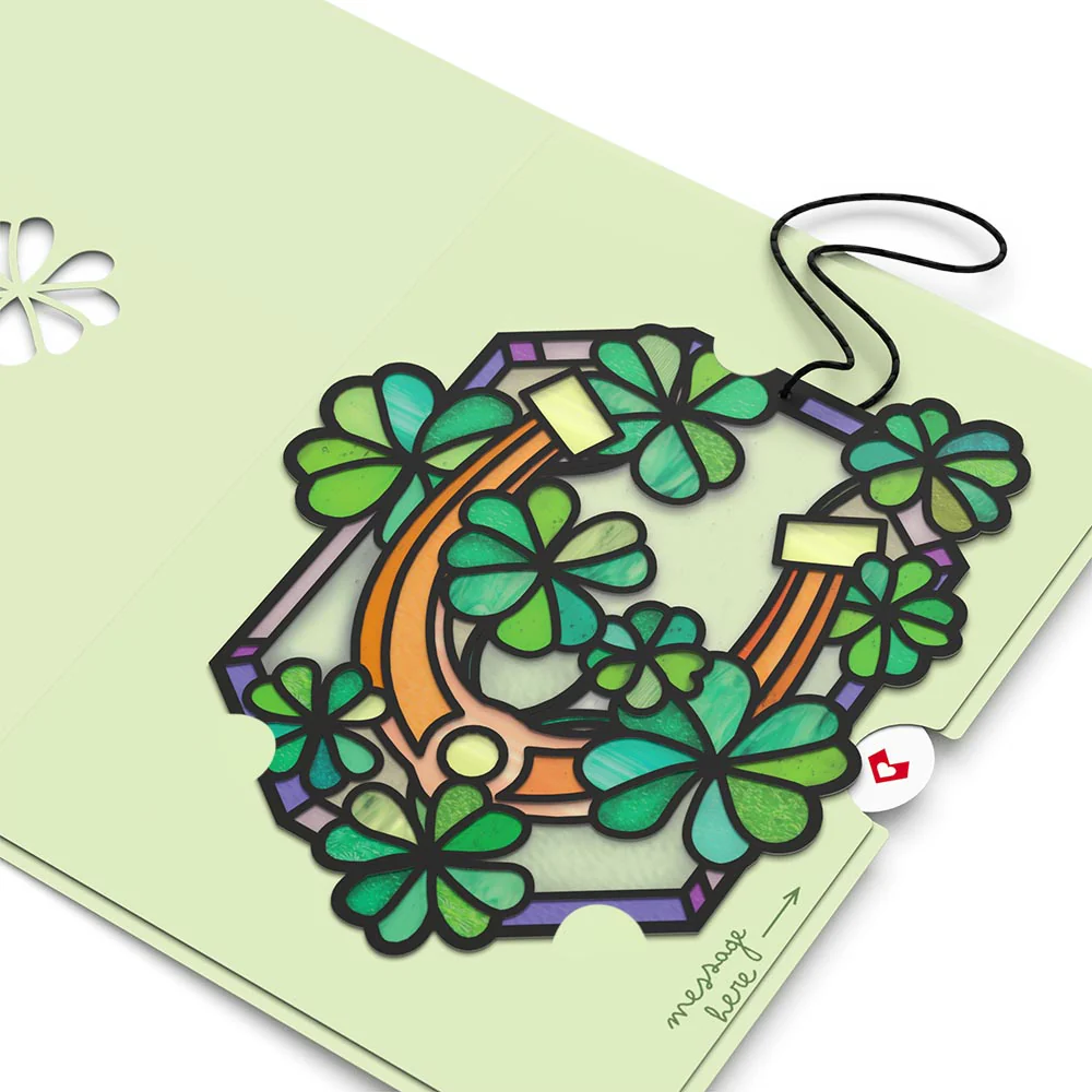 Lucky Shamrock Suncatcher Card - Image 4