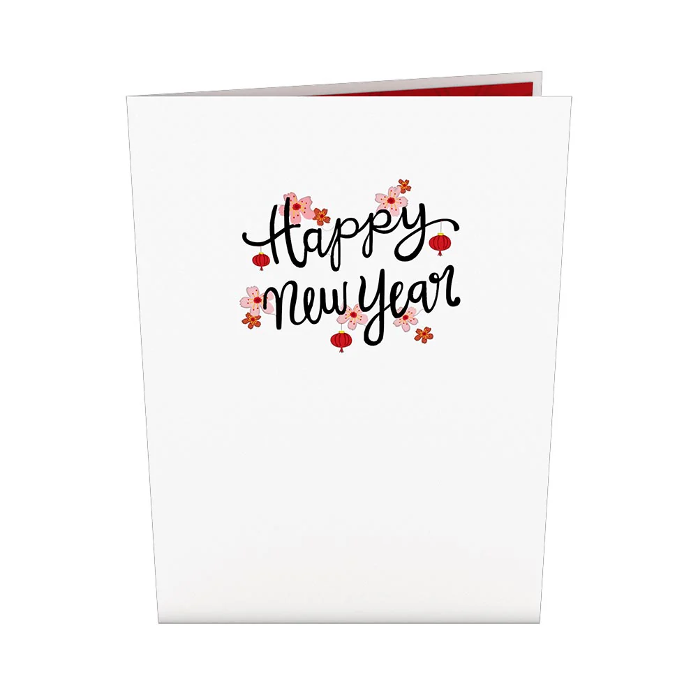 Lunar New Year Cherry Blossom Pop-Up Card - Image 4