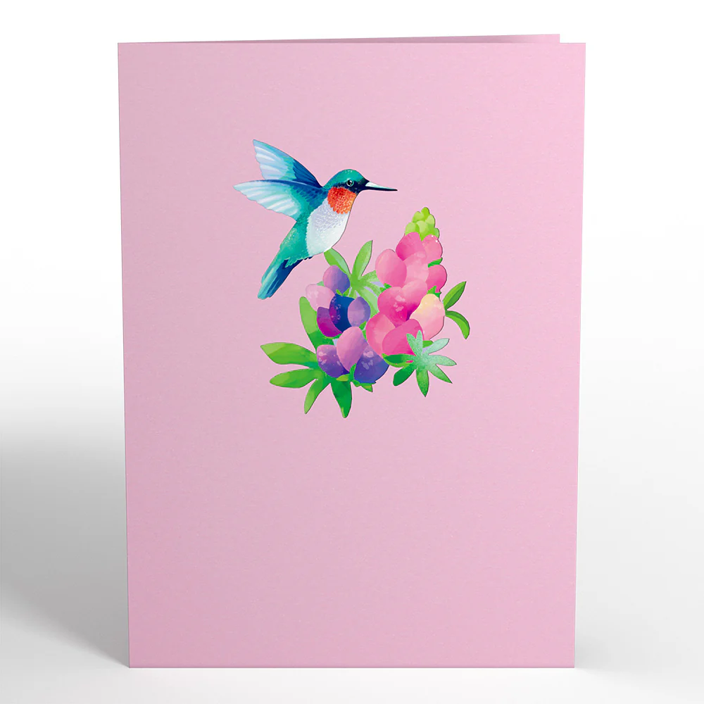 Lupine Hummingbird Pop-Up Card - Image 4