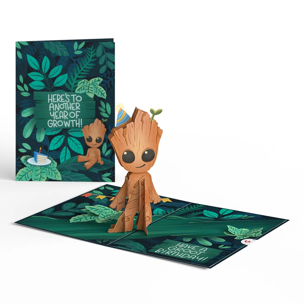 Marvel's Guardians of the Galaxy Groot Birthday Pop-Up Card & Flower Buds Bouquet Bundle - Image 7
