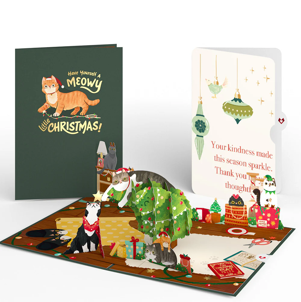 Meowy Little Christmas Cats Pop-Up Card and Sentiment Set