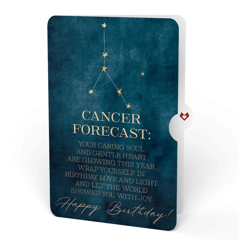 Midnight Florals Birthday Pop-Up Card and Cancer Zodiac Sentiment Set - Image 4