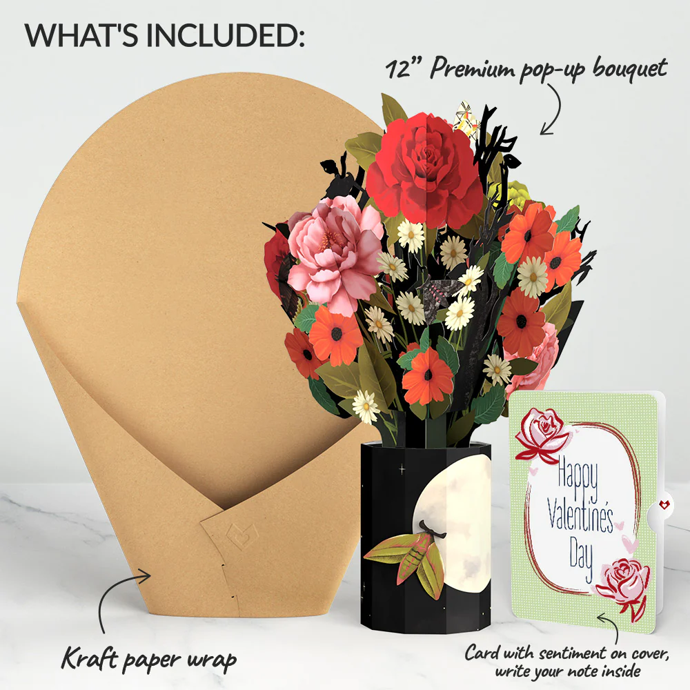Midnight Florals Valentine Bouquet and Sweet Rose Sentiment Set - Image 2