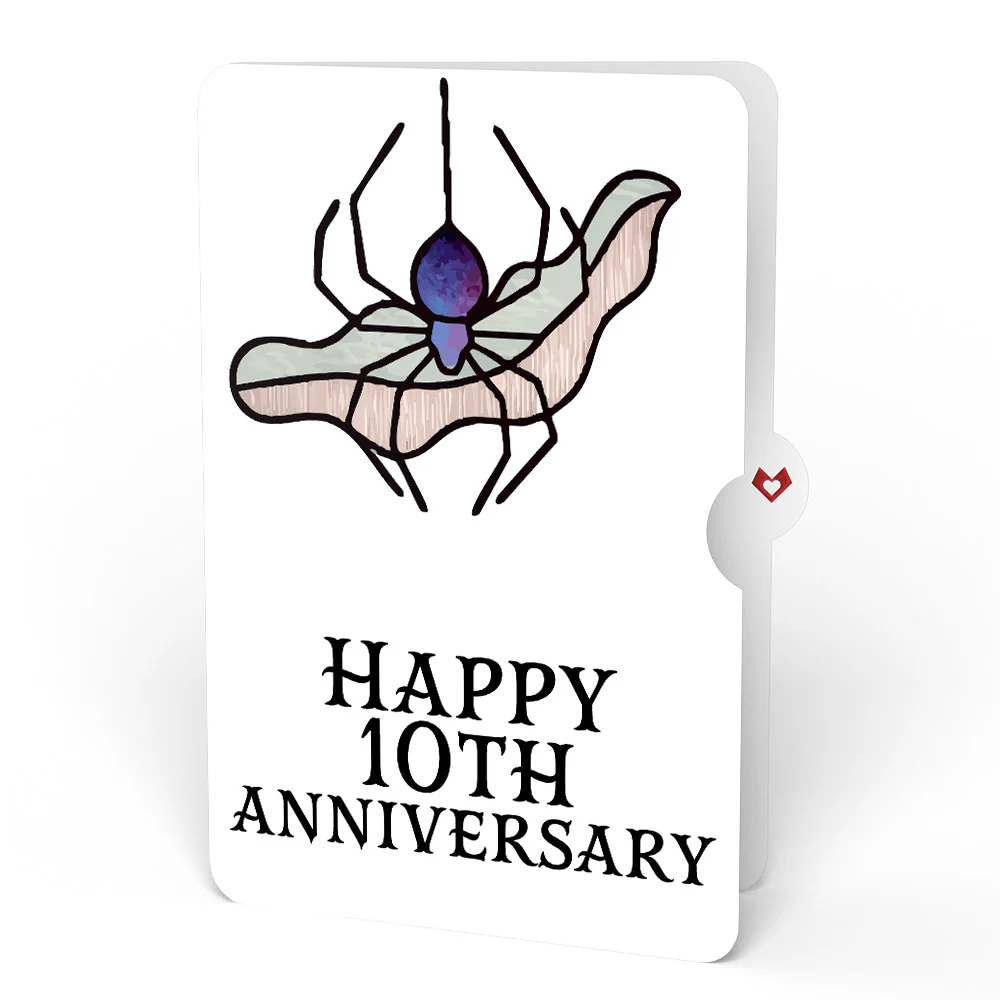 Moonlit Amethyst 10th Anniversary Suncatcher Bouquet and Sentiment Set - Image 4