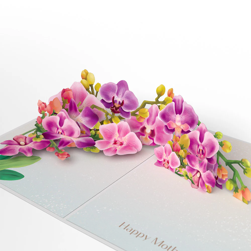 Mother’s Day Orchid Pop-Up Card and Sentiment Set for Sister - Image 3